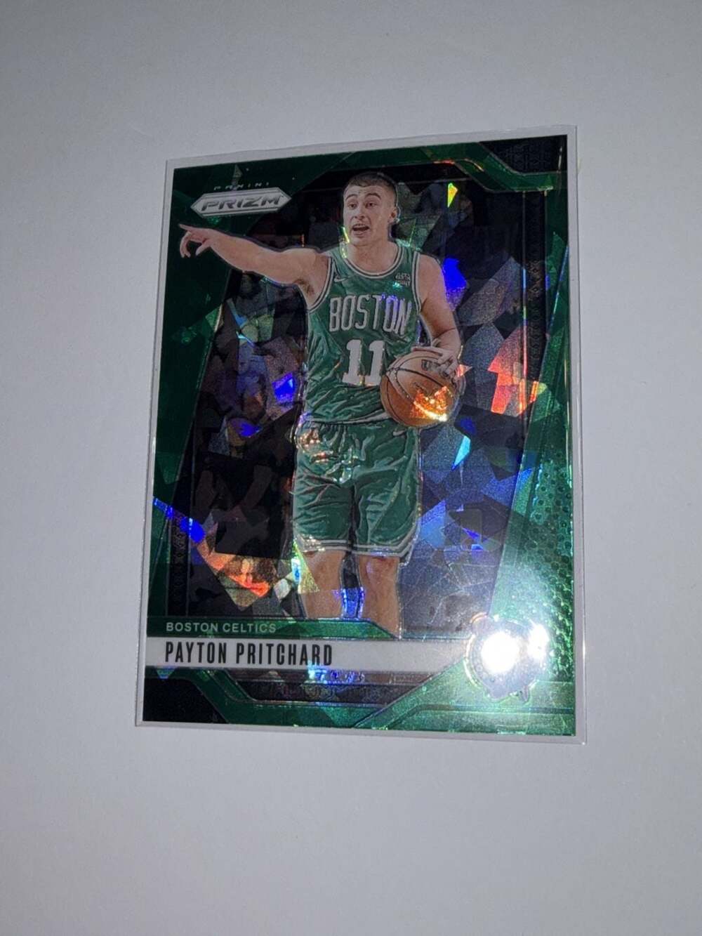 2024-25 Panini Prizm Payton Pritchard #46 Green Pulsar Prizm Basketball Card